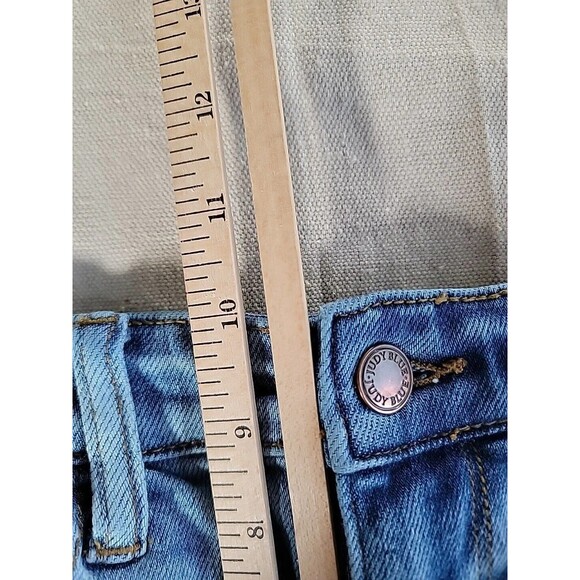 Judy Blue Womens 3 26 28x27 Jeans Boyfriend Distressed Mid Rise Medium Logo EUC - Picture 12 of 16